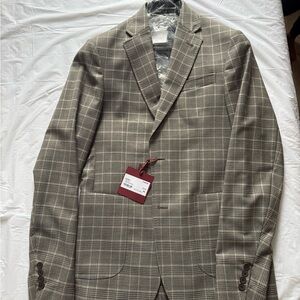 Zanella Tan Checkered Blazer